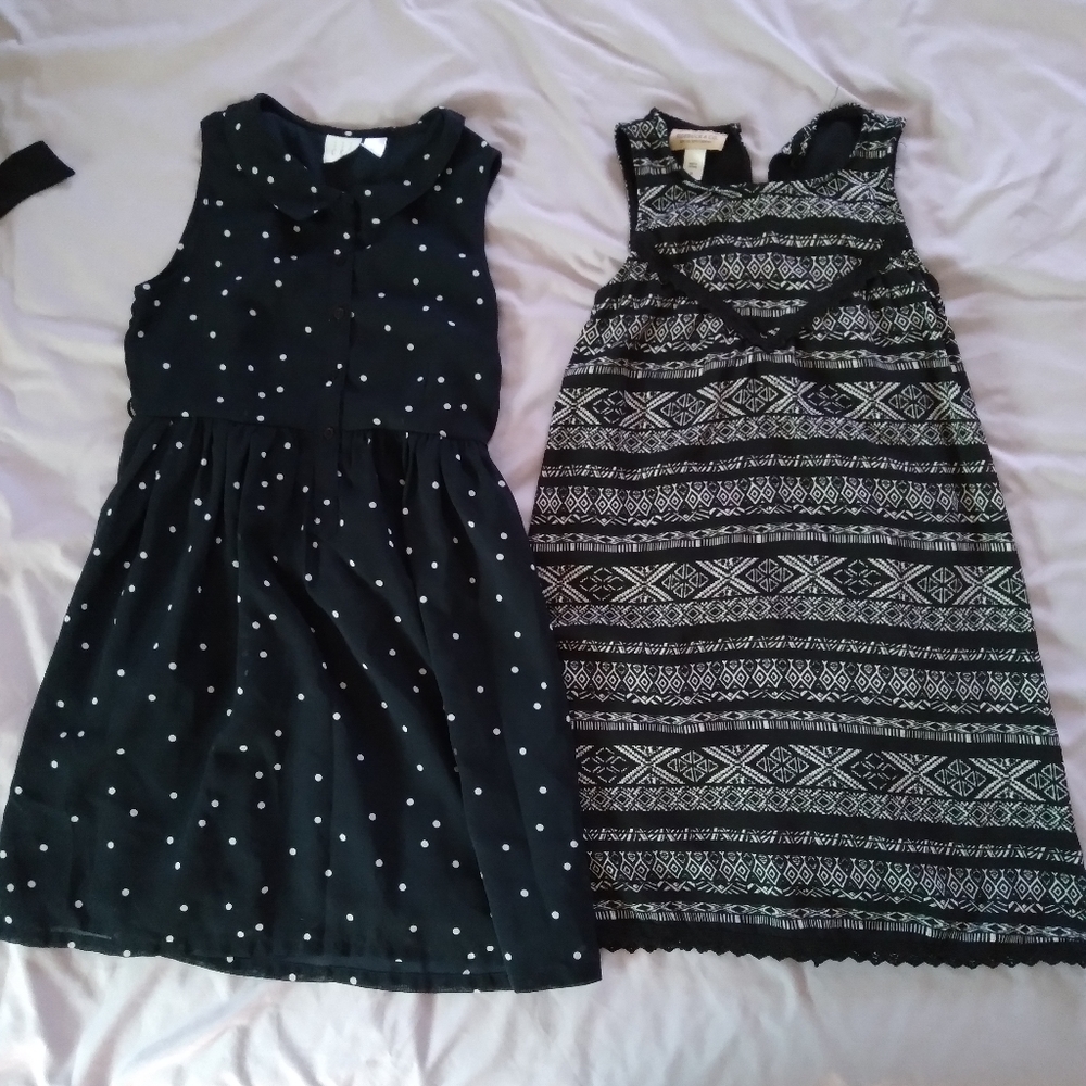 Girls dresses black and white sz 12